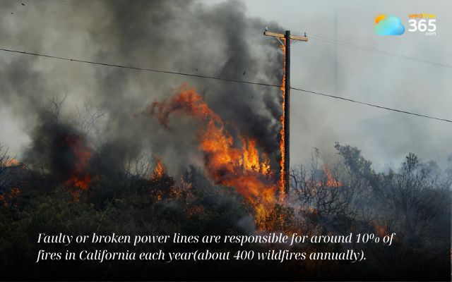 Faulty or broken power lines are responsible for around 10% of fires in California each year