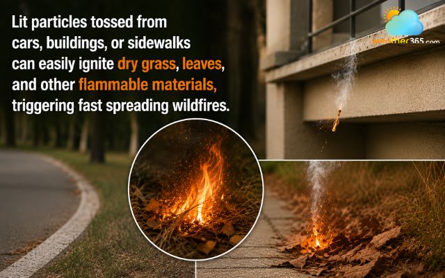 What are causes of forest fires? Discarded cigarette causes wildfires