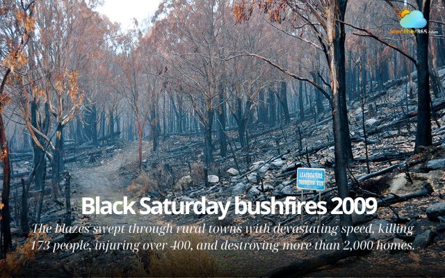 The Black Saturday bushfires in 2009