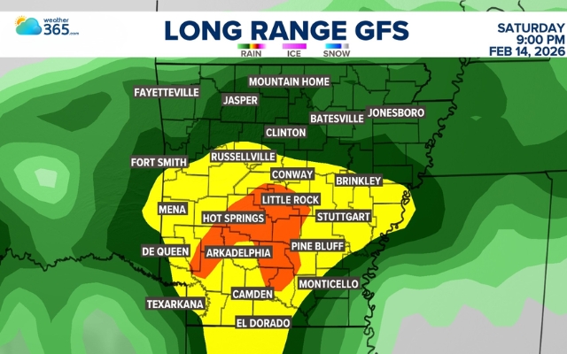 The GFS model can generate weather predictions up to 16 days