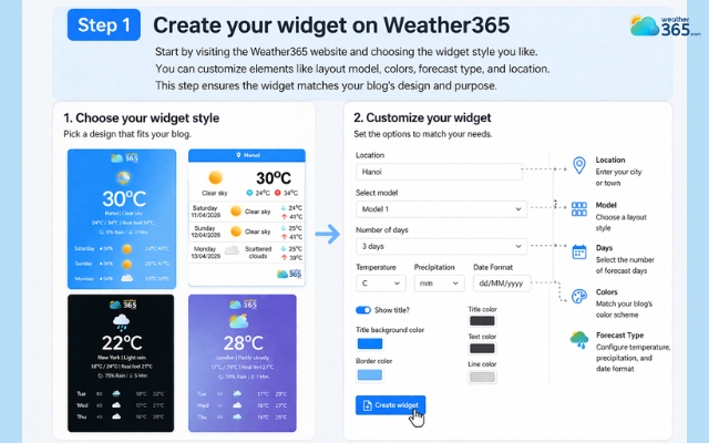 Customize the widget to match your blog style