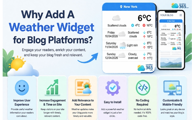 Adding a weather widget to boost your blog platforms