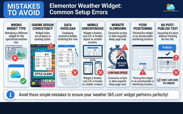 Avoid mistakes when adding a weather widget