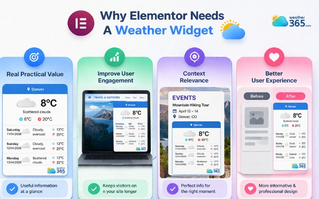Weather widget can significantly affect Elementor