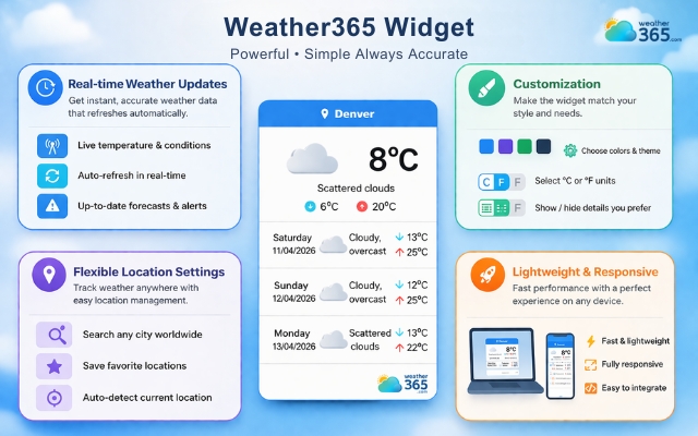 Weather365 widget provides numerous unique features
