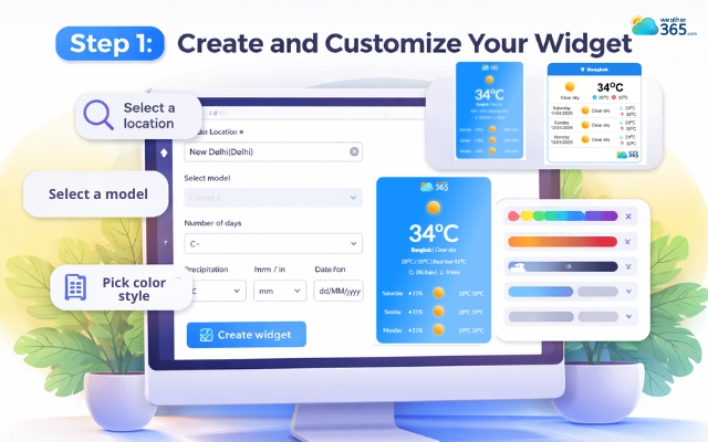  Configure the widget