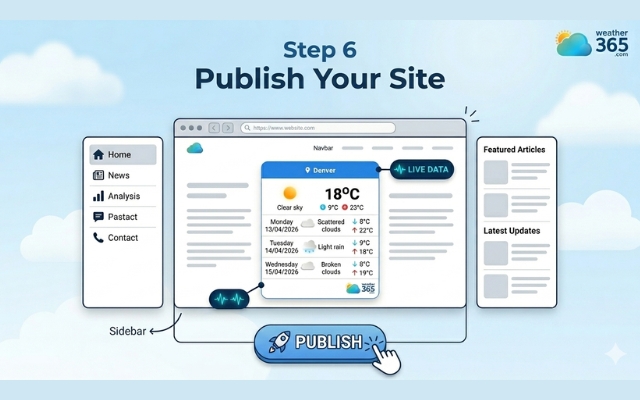  Publish and enjoy the weather widget