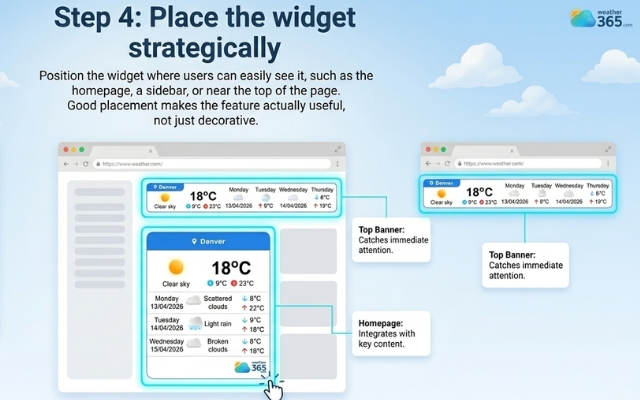 Choose a suitable position to place the weather