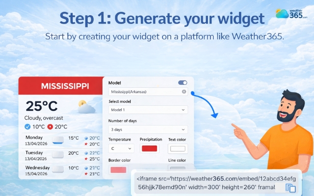 Customize and create your own weather widget