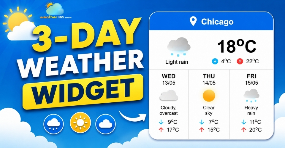 3-day weather widget