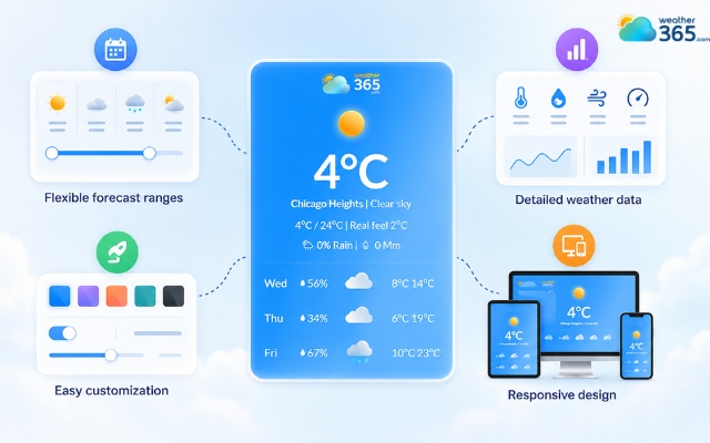 Features of forecast range widgets
