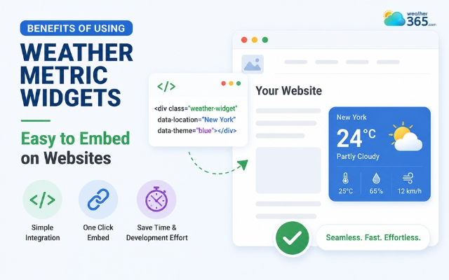 Weather widget can be added quickly