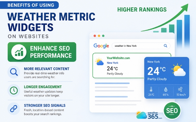 Weather metric widgets help create dynamic pages
