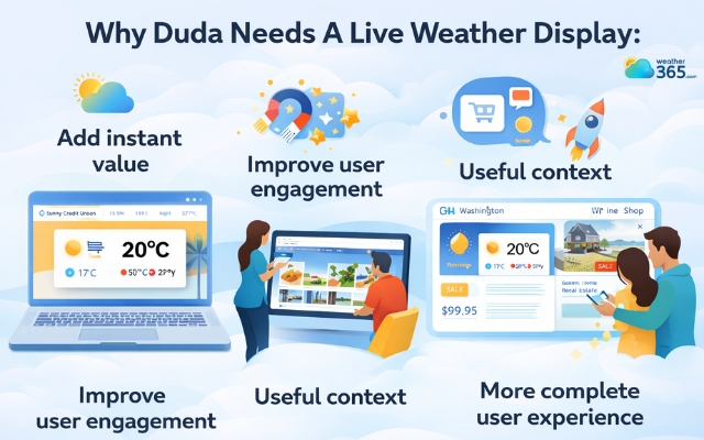  Benefits of a weather widget to Duda