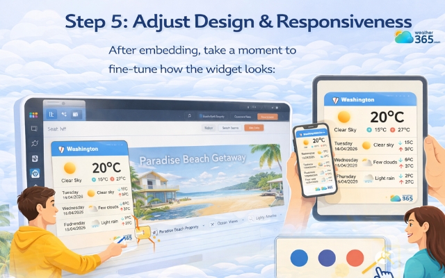  Check the widget on several devices
