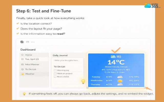  Completely check the widget