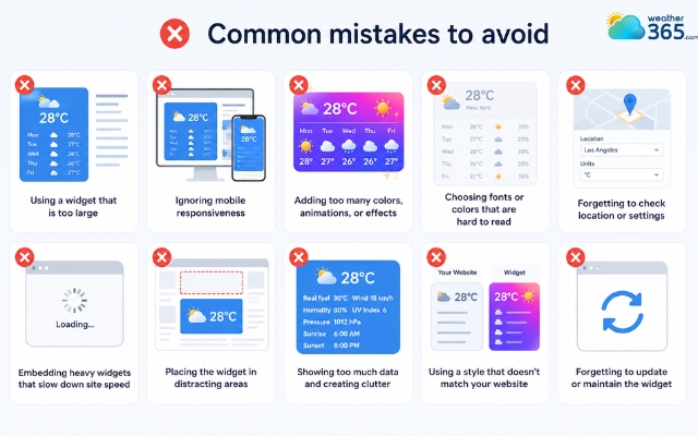 Avoid mistakes to get a perfect live weather show