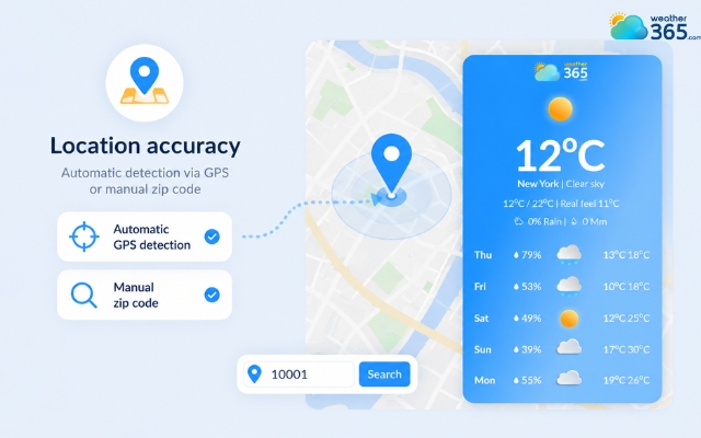 Accurate forecasts depend on accurate locations
