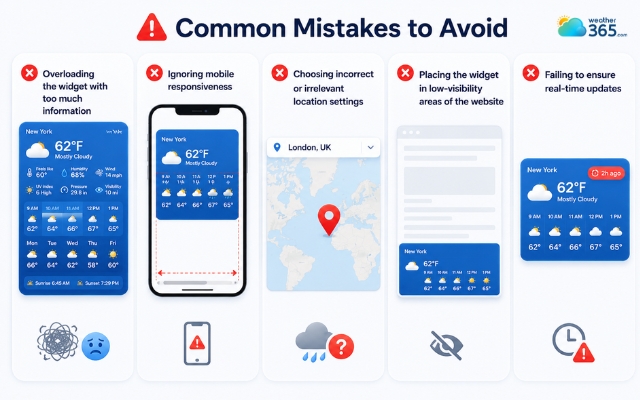 Some mistakes can reduce weather widget’s performance