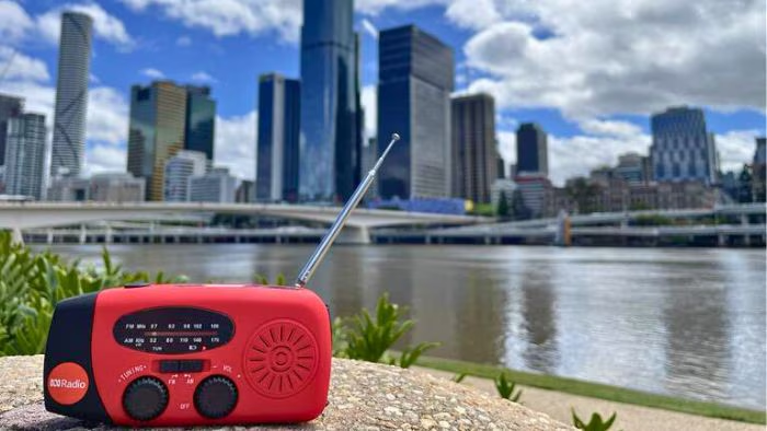 Up-to-date weather news via radio