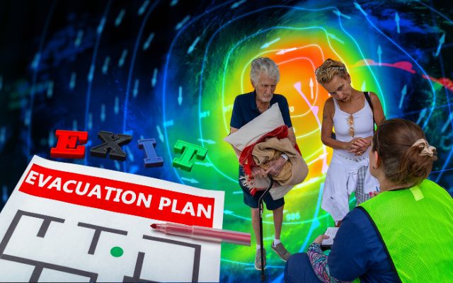 People must complete evacuation if advised when having a hurricane warning