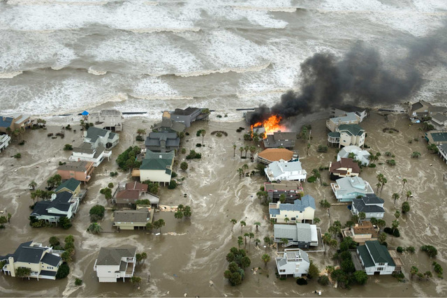 Devastating hurricane in Texas