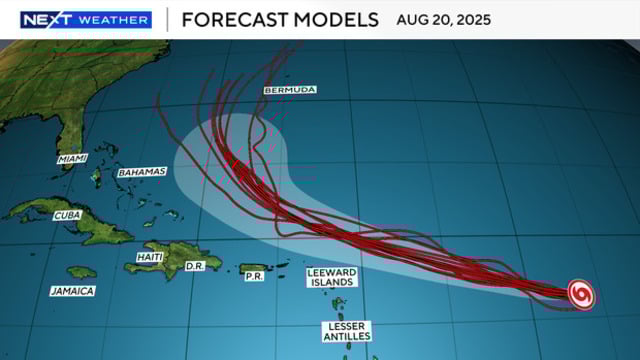  Forecasted storm’s path