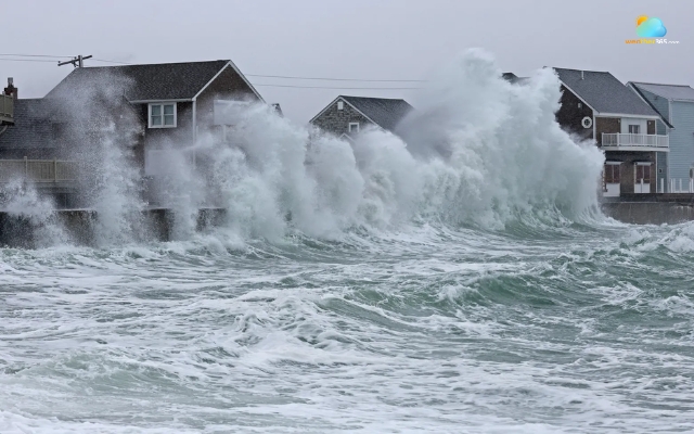 A Nor'easter results from low-pressure condition