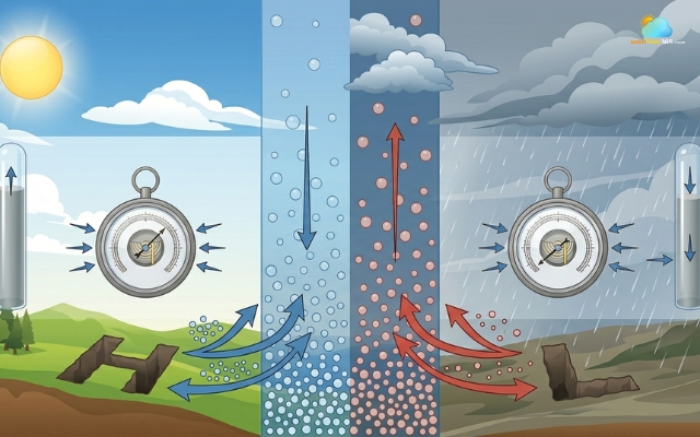 Air movement in high and low-pressure systems