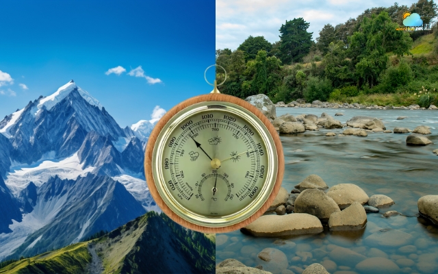 Air pressure changes with altitude