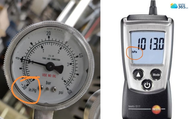  Air pressure is measured in different units