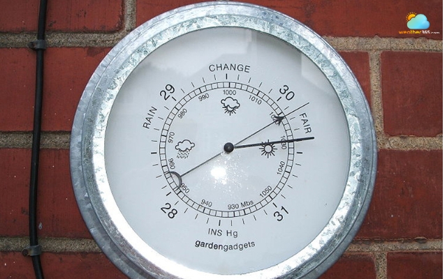  A barometer measured in Hg and Mbs