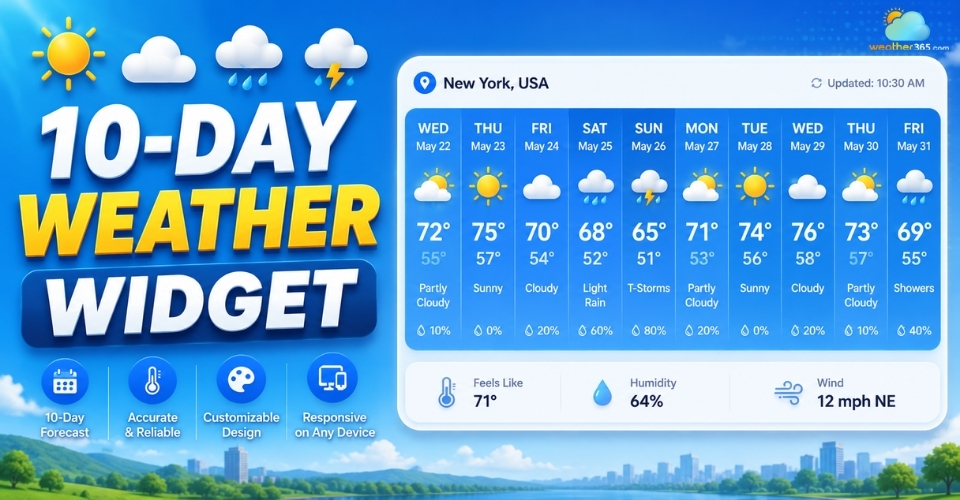 10-day weather widget