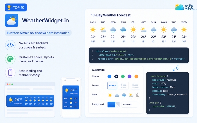 WeatherWidget.io is easy to use