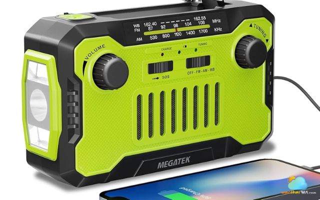 Prepare NOAA emergency weather radio