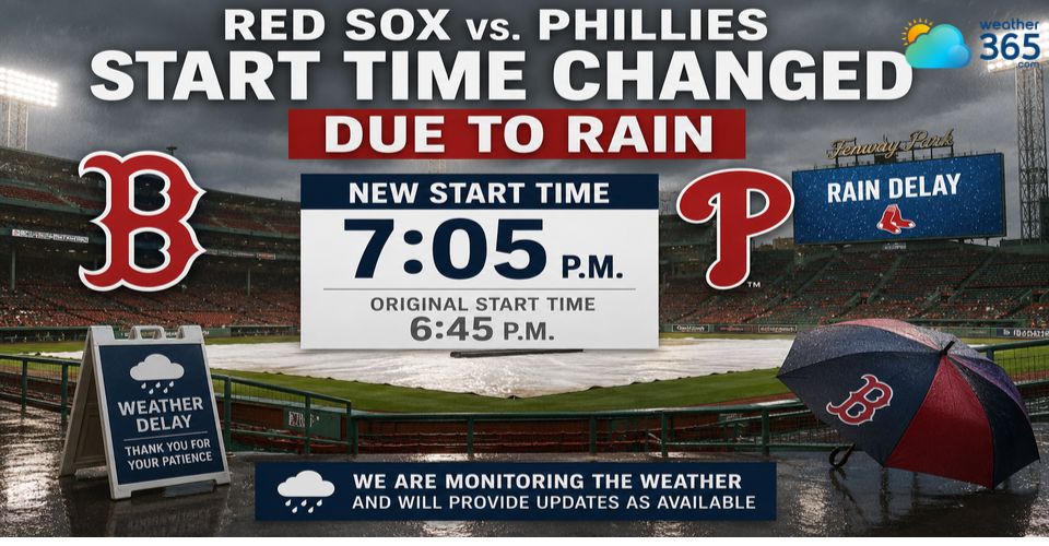 Change the start time of Red Sox vs Phillies game