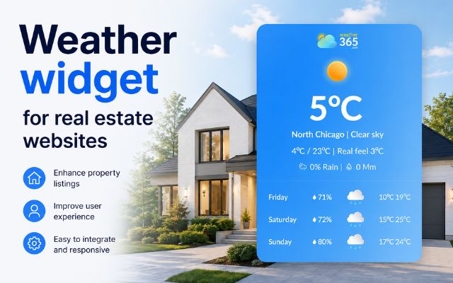 Weather widgets for real estate websites improve user experience