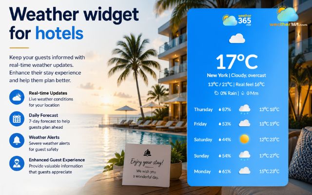 Weather widgets for hotels