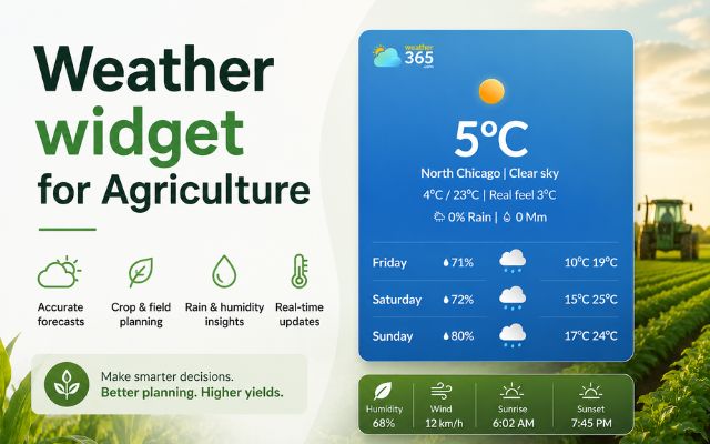 Weather widgets are also necessary for agriculture websites