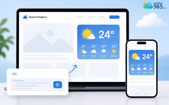 WeatherWidget.io is a beginner-friendly widget