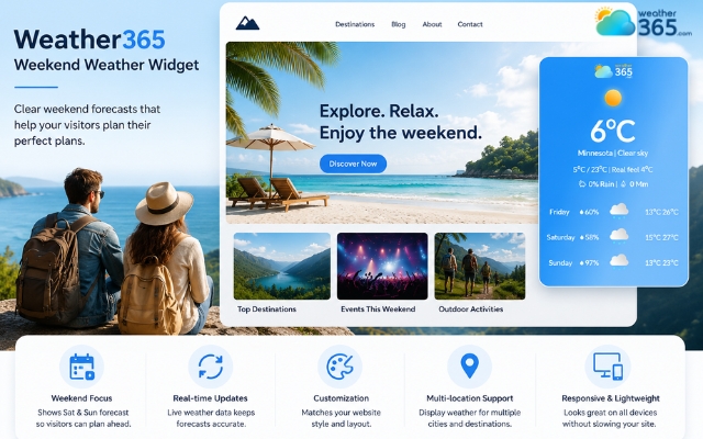 Weather365 is suitable for travel websites