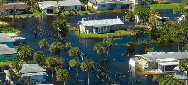 Flooding causes much disastrous damage to the US