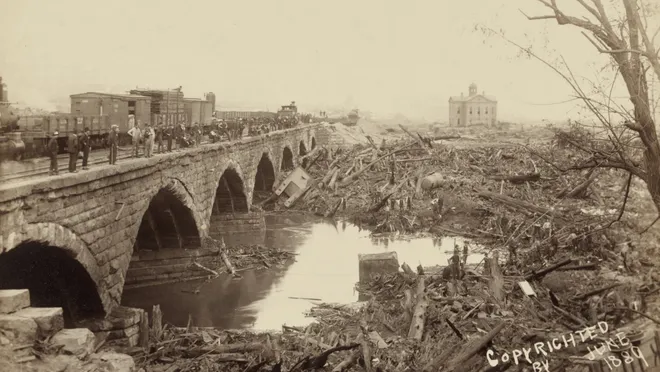 The Johnstown flood in 1889