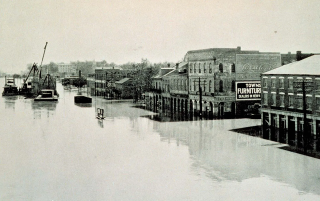 The Great Mississippi river flood in 1927
