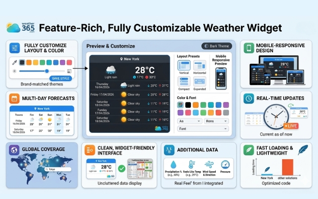 Fully decorate the widget with customizable weather widget