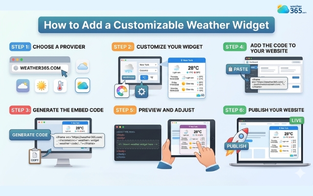 Easy steps to add a weather widget to your site