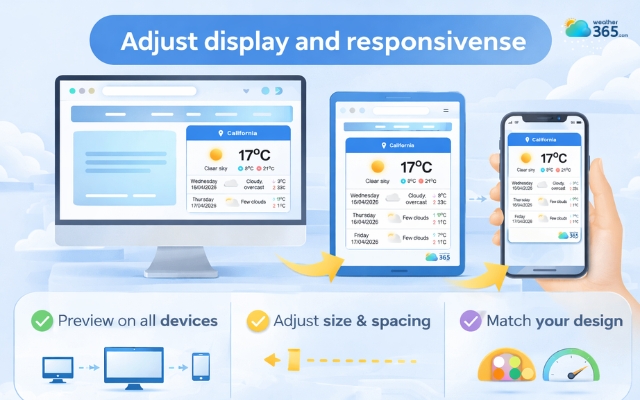  Preview the widget to adjust the display