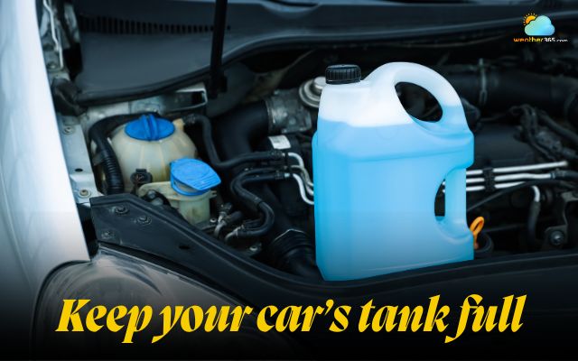 Make sure your car’s tank is always at least half full to prepare for a blackout