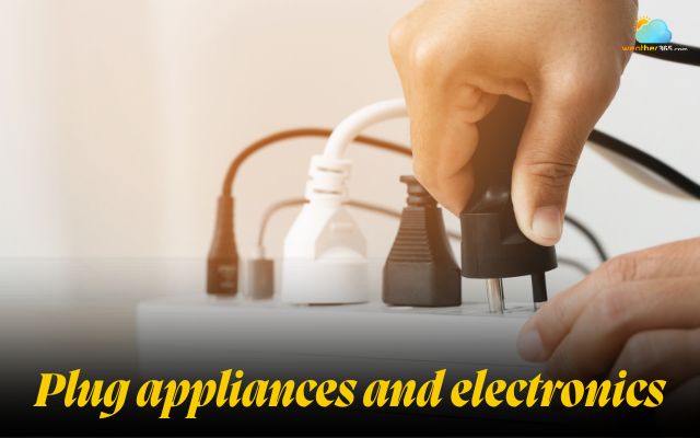 During a blackout, unplug your appliances and devices