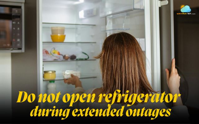 Limit to open refrigerator during outages to maintain food security